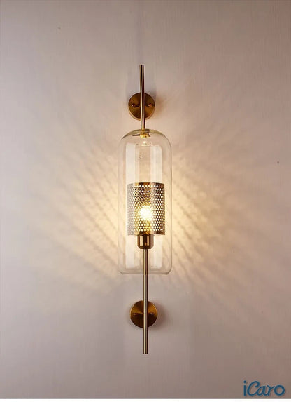 Lámparas de pared de vidrio modernas Fanoos, luminaria, aplique, iluminación, mesita de noche, sala de estar, decoración del hogar, luz de bola dorada 